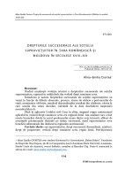 Drepturile succesorale ale soțului supraviețuitor în Țara Românescă și Moldova în secolele XVIII-XIX